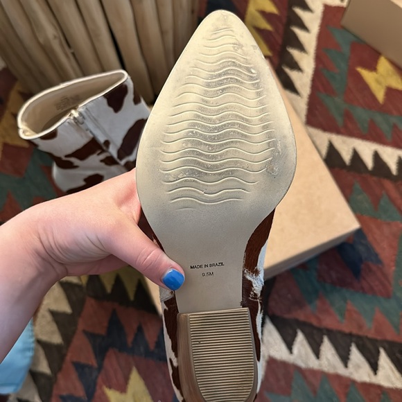 Matisse Brown and White Ankle Boots - Picture 6 of 7